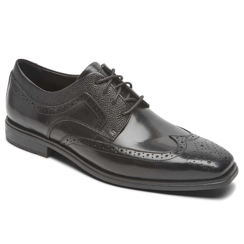 Rockport Singapore Mens Dress Shoes - Dres Sports Business 2 Wingtip Black - GQ9482310